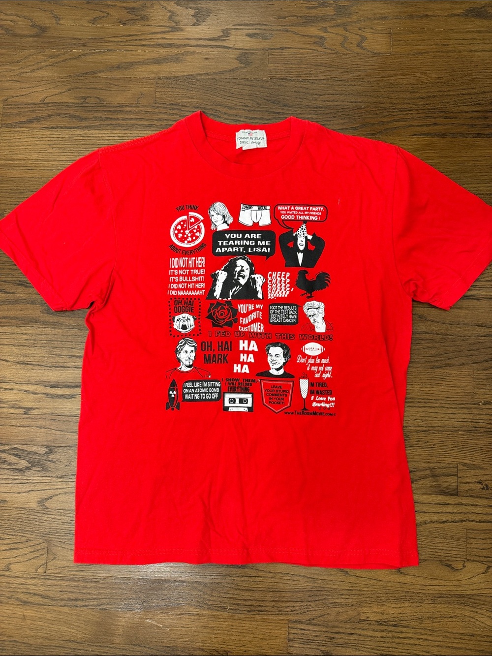 Tommy Wiseau The Room Storyboard Graphic Tee NWOT